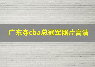 广东夺cba总冠军照片高清