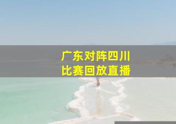 广东对阵四川比赛回放直播