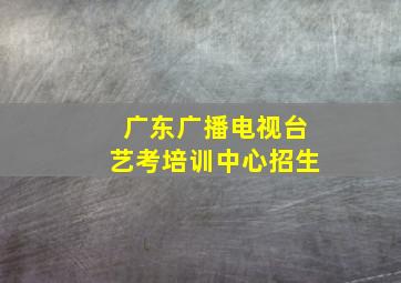 广东广播电视台艺考培训中心招生