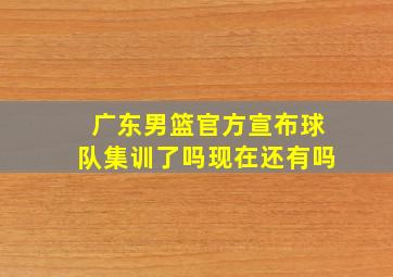 广东男篮官方宣布球队集训了吗现在还有吗