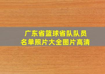 广东省篮球省队队员名单照片大全图片高清