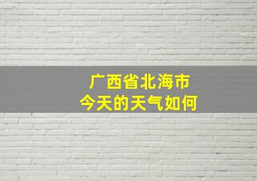 广西省北海市今天的天气如何