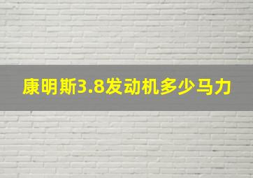 康明斯3.8发动机多少马力