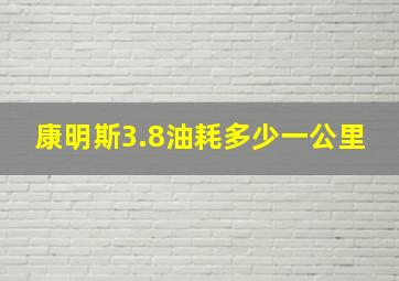 康明斯3.8油耗多少一公里