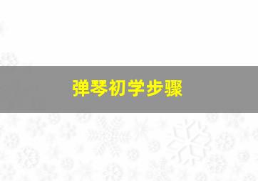 弹琴初学步骤