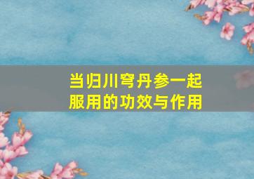 当归川穹丹参一起服用的功效与作用