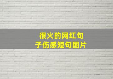 很火的网红句子伤感短句图片