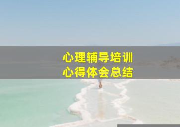 心理辅导培训心得体会总结