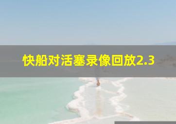 快船对活塞录像回放2.3