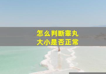 怎么判断睾丸大小是否正常