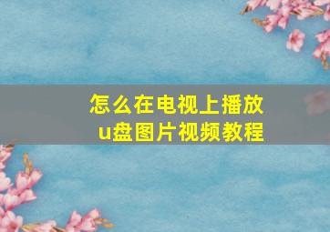 怎么在电视上播放u盘图片视频教程