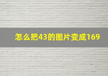 怎么把43的图片变成169