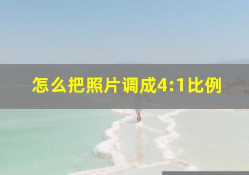 怎么把照片调成4:1比例