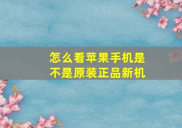 怎么看苹果手机是不是原装正品新机