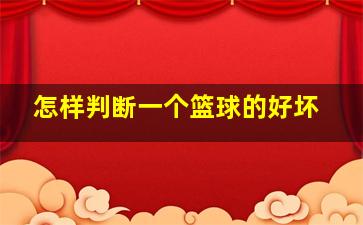 怎样判断一个篮球的好坏