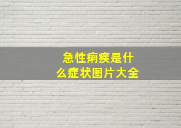 急性痢疾是什么症状图片大全