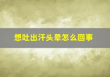 想吐出汗头晕怎么回事