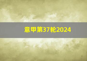 意甲第37轮2024