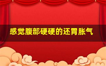 感觉腹部硬硬的还胃胀气