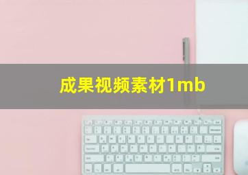 成果视频素材1mb