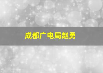 成都广电局赵勇