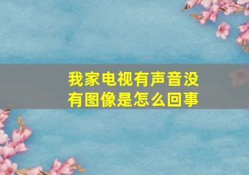 我家电视有声音没有图像是怎么回事