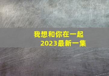 我想和你在一起2023最新一集