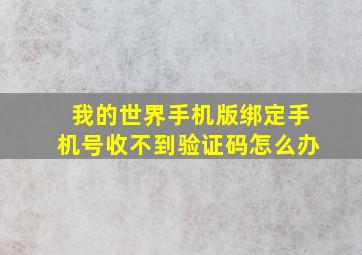 我的世界手机版绑定手机号收不到验证码怎么办