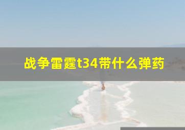 战争雷霆t34带什么弹药