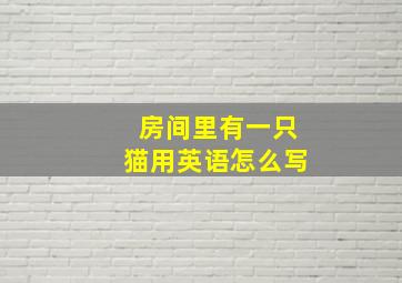 房间里有一只猫用英语怎么写