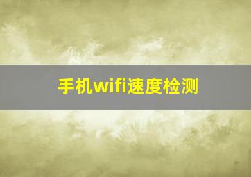 手机wifi速度检测