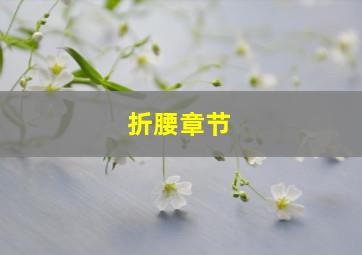 折腰章节