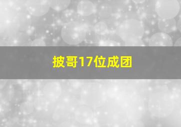 披哥17位成团