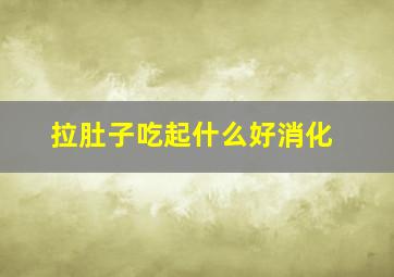 拉肚子吃起什么好消化