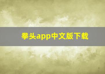 拳头app中文版下载