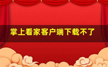 掌上看家客户端下载不了