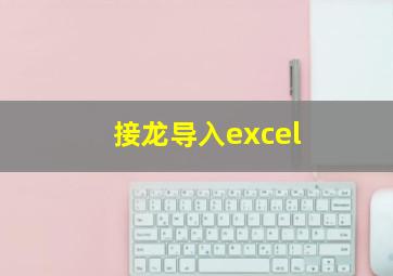 接龙导入excel