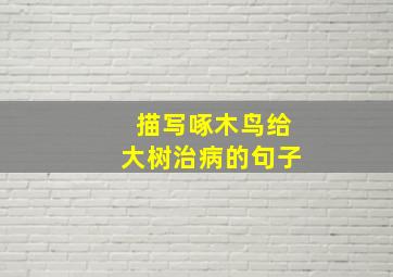 描写啄木鸟给大树治病的句子