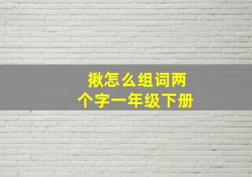 揪怎么组词两个字一年级下册