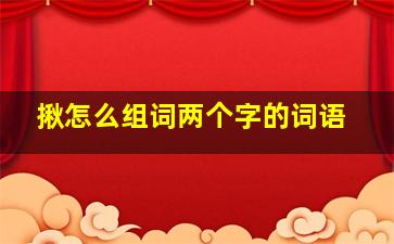 揪怎么组词两个字的词语