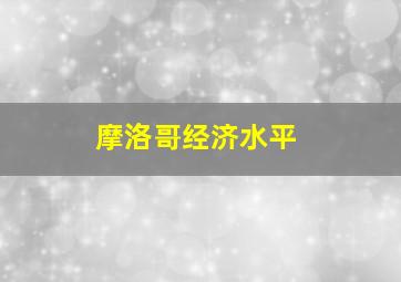 摩洛哥经济水平