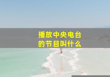 播放中央电台的节目叫什么