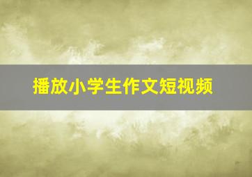 播放小学生作文短视频