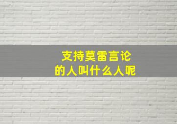 支持莫雷言论的人叫什么人呢