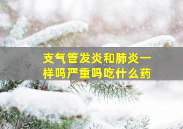 支气管发炎和肺炎一样吗严重吗吃什么药