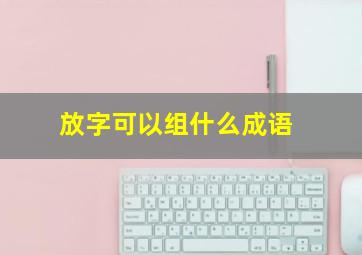 放字可以组什么成语