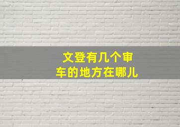 文登有几个审车的地方在哪儿