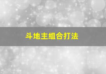 斗地主组合打法