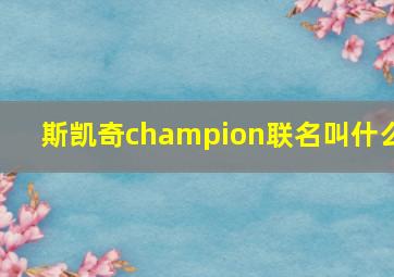 斯凯奇champion联名叫什么