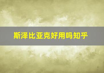 斯泽比亚克好用吗知乎